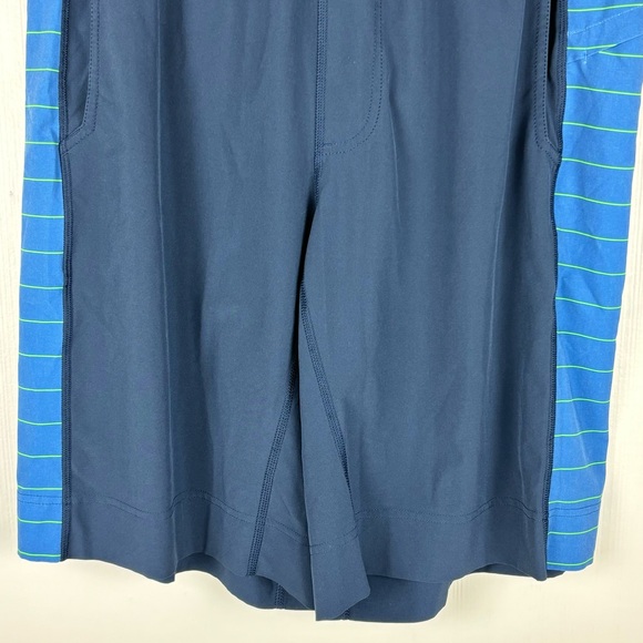 Lululemon Shorts Mens Large‎ Blue Side Stripes 11” Stretch Unlined Lightweight - Picture 8 of 15